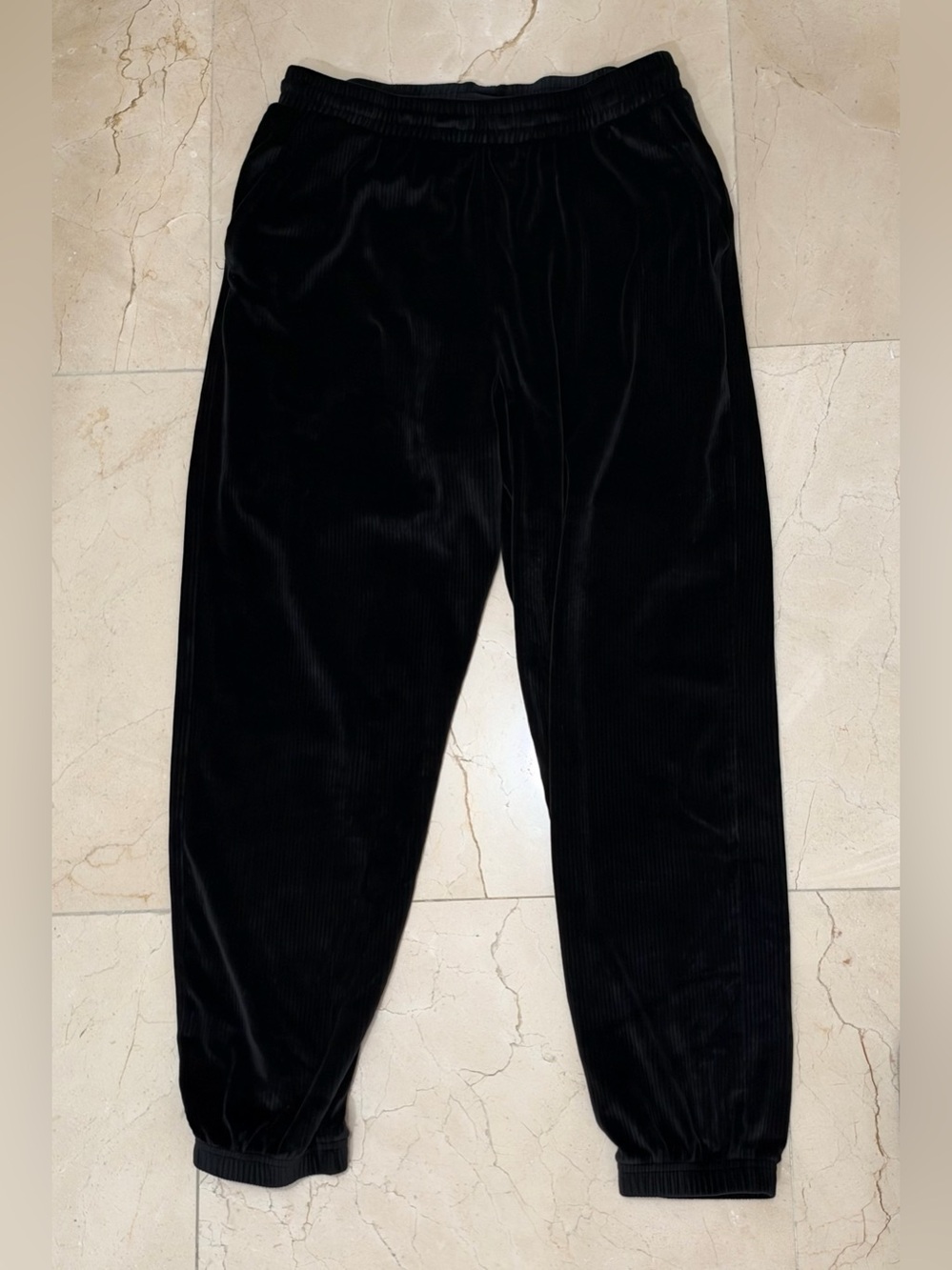 Victoria's Secret black velvet joggers
